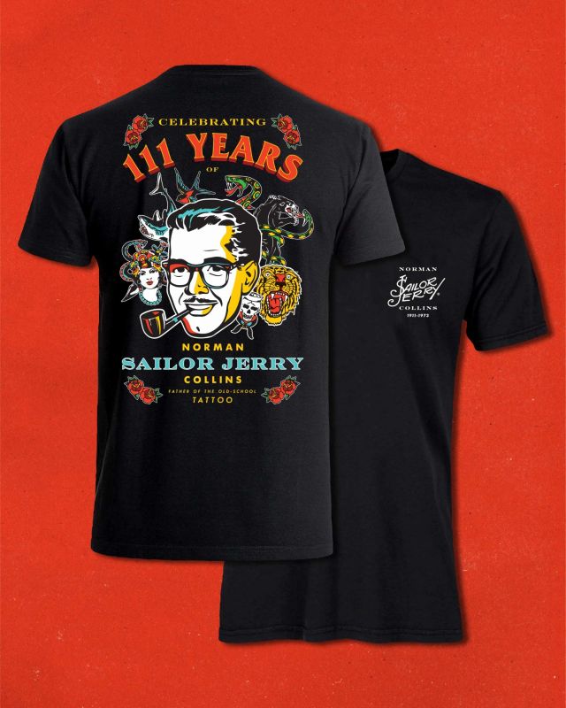 Sailor Jerry Official Limited Edition Norman Collins 111th Birthday Tee
