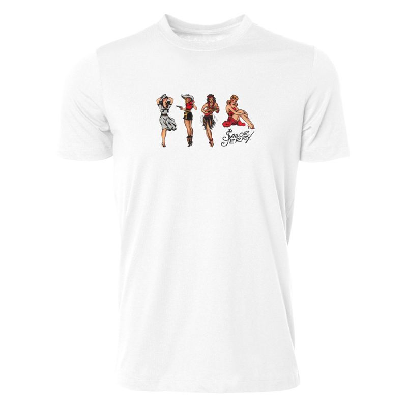 Sailor Jerry Official Jerry's Girls T-Shirt Men's White front